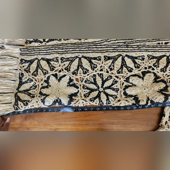 Oscar de la Renta 2020 Open Front Raffia Cardigan - Picture 11 of 13